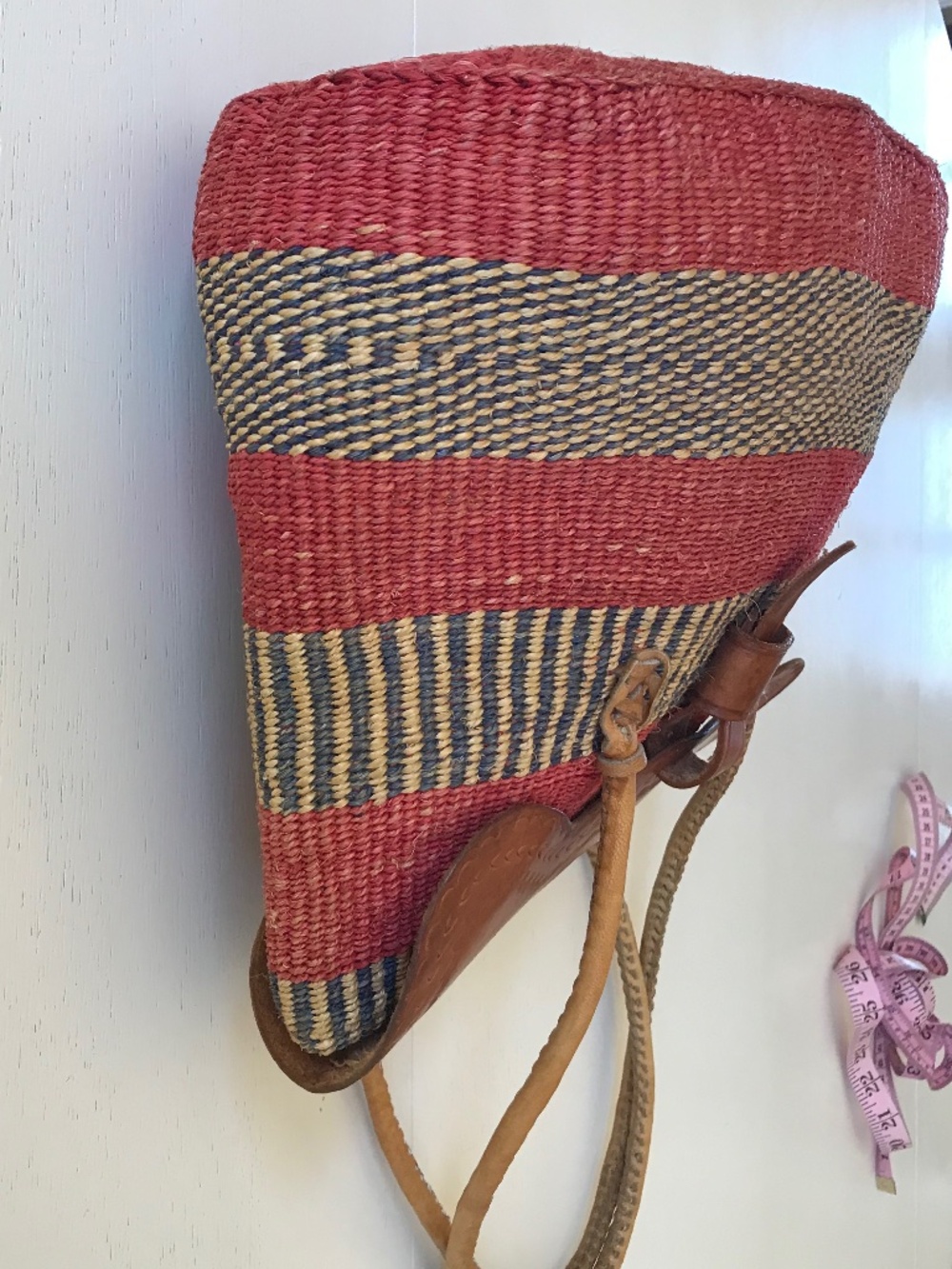 FESTIVAL 🔥 BOHO-CHIC VINTAGE TOOLED LEATHER FLAP WOVEN SISAL BAG - Picture 7 of 16